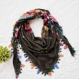 Exotic Handmade Needle Lace Scarf